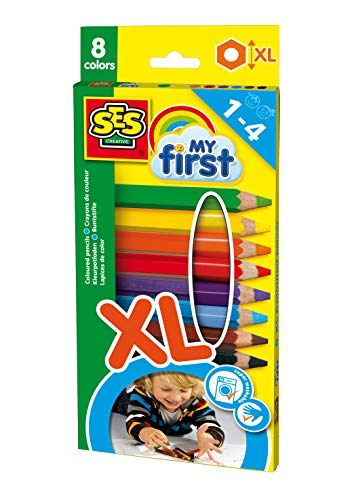 Lápis de Cor Infantil SES CREATIVE My First Colors Pencil Set 6 Peças SES CREATIVE - Lápis - cores vivas, fáceis de aplicar, 6 peças