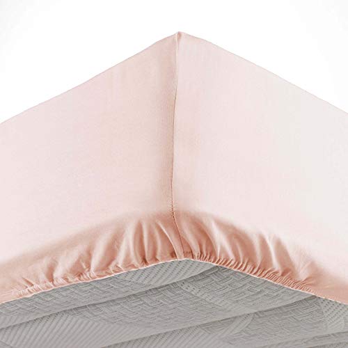 Lençol de Baixo DOUCEUR D'INTERIOR Oscar Nude (90x190cm) U10 - Lençóis - microfibra, confortável, nude, 90x190cm