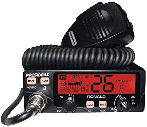 Rádio PRESIDENT Ronald Asc-10/12M (Preto - Digital - AM/FM - Pilhas) President - Rádios bidirecionais - am/fm, display LED, alarme, pilhas