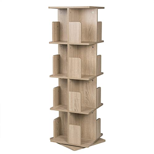 Estante EUGAD CLASSIC (Branco - Melamina - 39 x 39 x 128 cm) EUGAD - Prateleiras industriais - estante giratório, 360 graus, resistente, impermeável