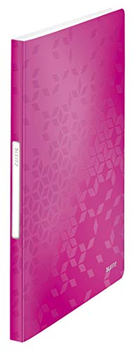 Pasta LEITZ WOW 40 Bolsas Rosa (A4 - Capacidade: 80 folhas) Leitz - Pastas e capas de relatório - 80 folhas, a4, alta qualidade, bolsa metálica