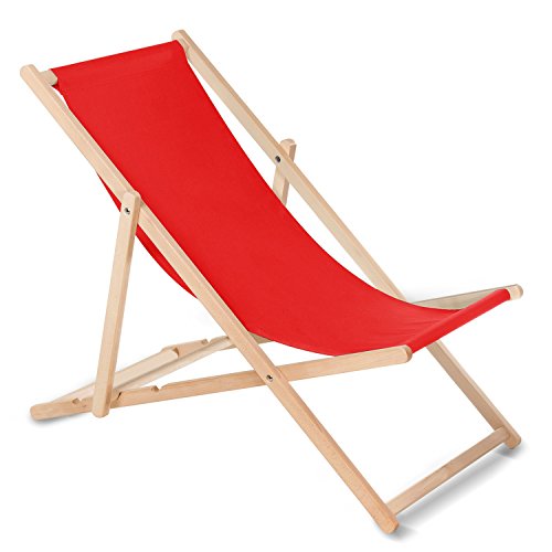 Espreguiçadeira GREENBLUE 01-0005 (Vermelho - Madeira - 61 x 63 x 76 cm) GreenBlue - Móveis de exterior - vermelho, madeira, 61x63x76cm