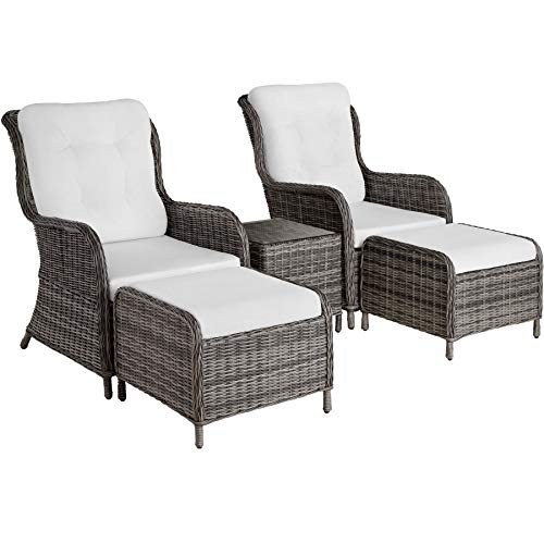 Conjunto de Jardim TECTAKE Benissa (Cinzento - Alumínio - 90x67x100 cm) TecTake - Móveis de exterior - cinzento, alumínio, 90x67x100 cm