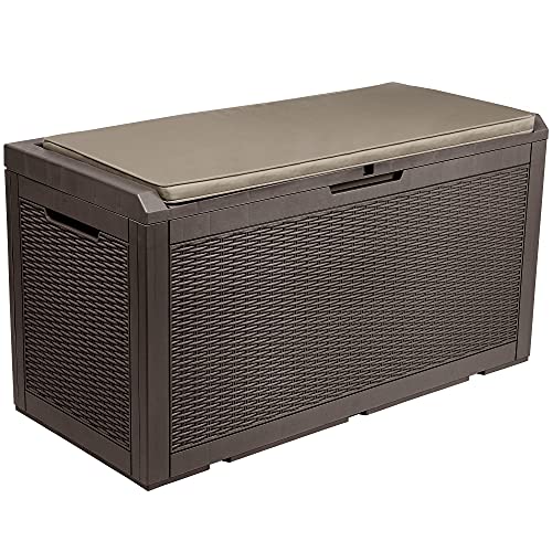 Caixa de Arrumação de Jardim YITAHOME 380L YITAHOME - Caixas de armazenamento externas - 380L, resina, exterior, fecho a chave