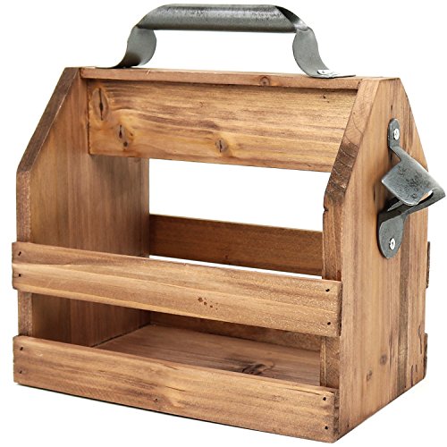 Porta-Botellas de Madera COM-FOUR (6 Recipientes - 18 x 7.5 x 8 cm) com-four - Suportes e racks para utensílios de cozinha - madera, 6 recipientes, 18 x 7.5 x 8 cm
