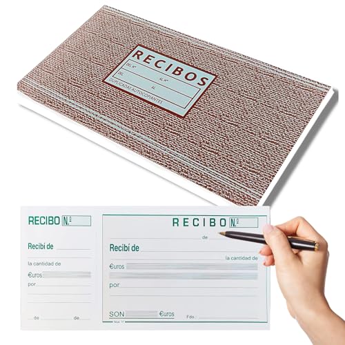 CAVECA 100 Folhas de Recibos com Capa Dura CAVECA - Cadernos e bloco de notas - folhas, recibos, capa dura
