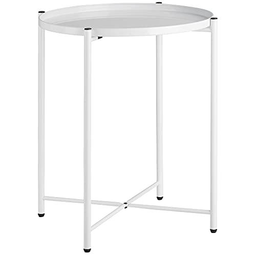 Mesa de Centro TECTAKE Chester (Branco - Aço - 45.5x45.5x53cm) TecTake - Conjuntos de móveis - aço, branco, 45.5x45.5x53cm