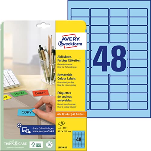 Etiqueta para impressão AVERY L6039-20 Avery - Papel de impressora e copiadora - etiqueta, impressão, avery, LaserJet, zbra l6039-20