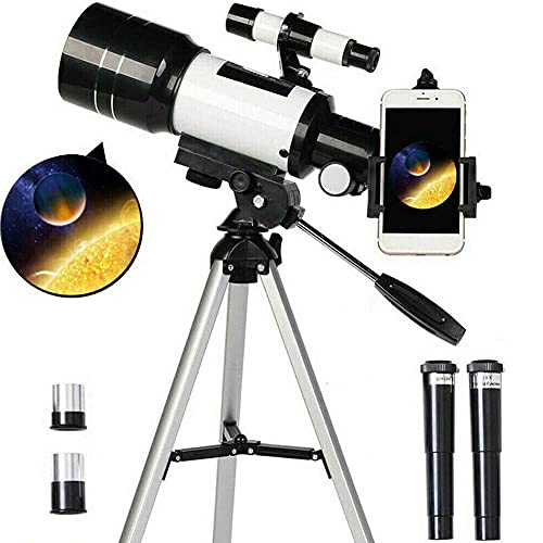 Telescópio TUOKE 150x300mm com Tripé e Adaptador para Smartphones TUOKE - Telescópios - telescópio refractor, tripé, adaptador smartphones, visualização