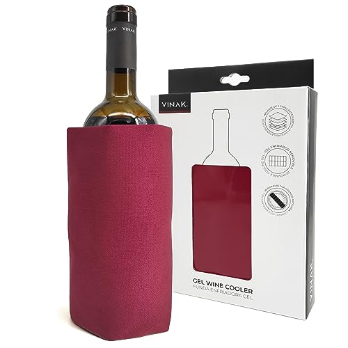 Vinak Gel Refrigerador Vinho Vermelho VINAK - Capas para latas e garrafas - refrigeração, gel, vinho, espumante
