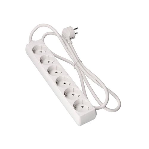 Extensão Elétrica C2G 80931 (6 Tomadas - Tipo F - 3 m) Prendeluz - Fios e cabos elétricos - 6 tomadas, tipo f, 3m