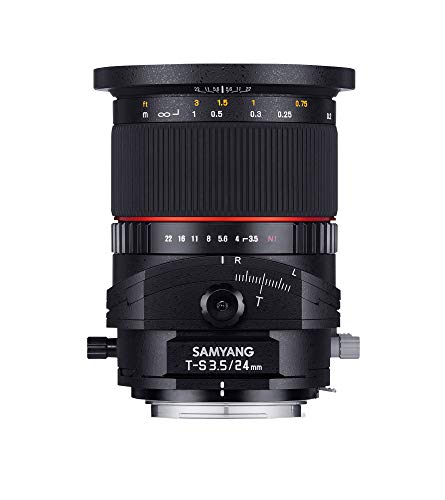 Objetiva Samyang TS-24mm F3.5 para Nikon Preto Samyang - Lentes de câmera - 24mm, f3.5, nikon, preto