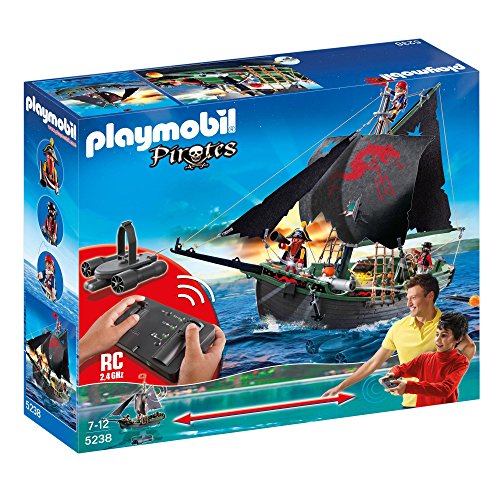 Barco de piratas con motor rc subacuático PLAYMOBIL (5 años) PLAYMOBIL - Barcos e embarcações controlados remotamente - pirata, subaquático, rc, motor