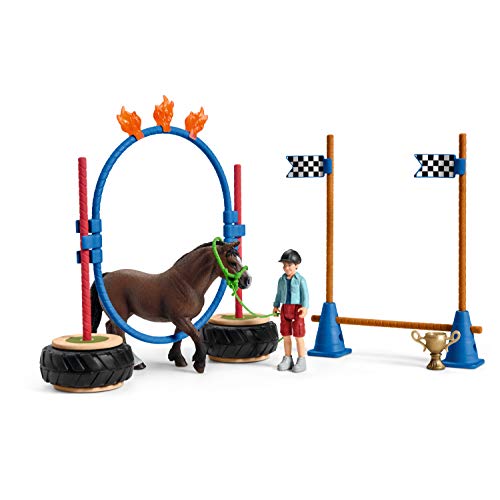 Acessório de brinquedo para cavalos SCHLEICH 42638 (3 anos) Schleich - Conjuntos de brinquedos - 3 anos, corrida de agilidade, cavalo nervoso