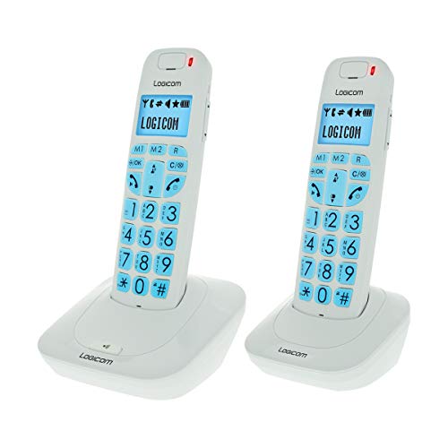 Telefone sem fio LOGICOM Comfort 250 Branco LOGICOM - Telefonia - sem fio, 2 telemóveis, volume control, 300 metros