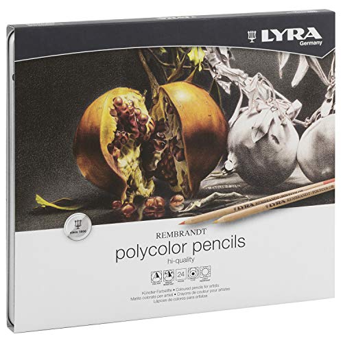 Lápis de Cor LYRA Rembrandt (Multicor - 24 Tabletas) LYRA - Lápis - multicor, 24 tabletas, resistente à água, cobertura de cor
