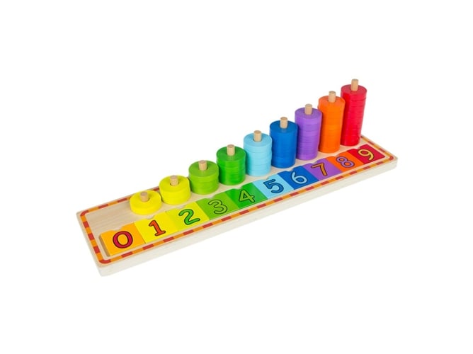 Brinquedo Educativo COLORBABY 43633 (2 anos) COLORBABY - Brinquedos - 45 círculos, 10 fichas, ordem crescente, 2 anos