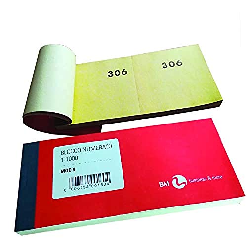 Caixa de Blocos de Numeros BE MORE MOD 9 (10 Un - Multicor) Arti Grafiche BM - Formulários comerciais e recibos - blocos numerados, cores vivas, fácil manipulação, multicor