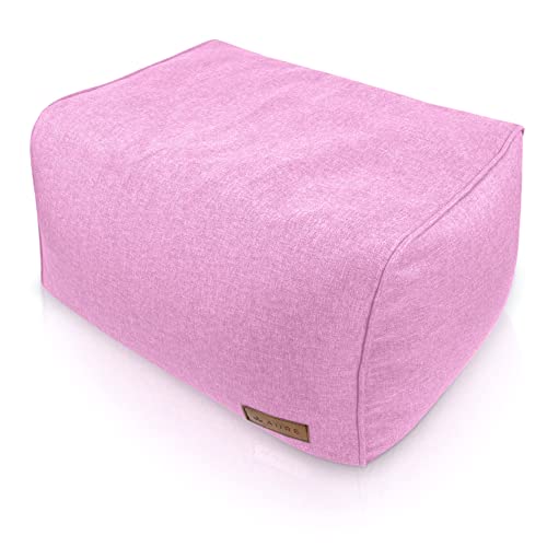 Almofada de Pé Aiire Puff Salon Moderno | Rosa Aiire - Pufes - puff, salon moderno, rosa