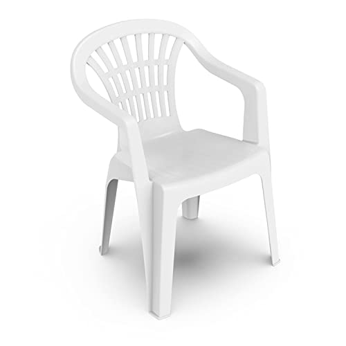 Cadeira de Jardim PRO GARDEN (Branco - Poli-Rattan - 63x60x81 cm) PRO GARDEN - Móveis de exterior - poli-rattan, branco, 63x60x81 cm