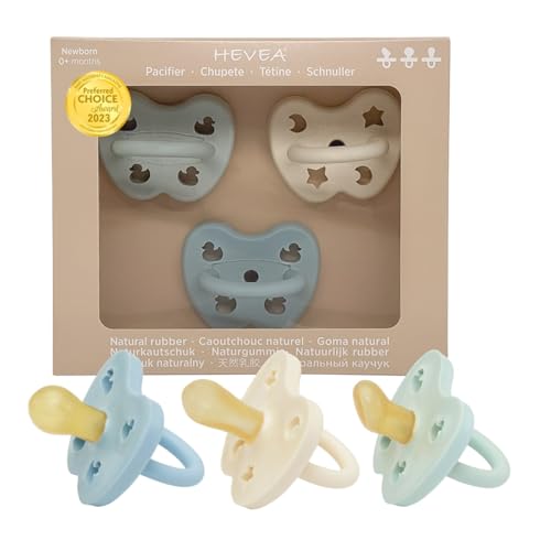 Conjunto de chupetas HEVEA Trial Trio-Pack Baby HEVEA - Cuidados com a higiene oral - trio-pack, baby, chupetas
