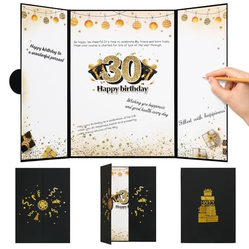 BOFUNX 30 Aniversário (Idade Mínima Recomendada: 3 anos) BOFUNX - Cartões de cumprimentos e de nota - 30 aniversario, idade mínima 3 anos, papel