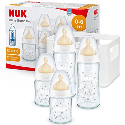Conjunto de garrafas NUK First Choice+ (0-6 m) MAPA - Biberões - 0-6 meses, plástico BPA-free, ergonômico, prevenção cólicas