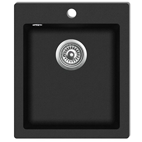 Lavatório de Banco VIDAXL com 1 Cubo de Granito Preto vidaXL - Pias - lavatório, banco, vidaxl, cubo, granito preto