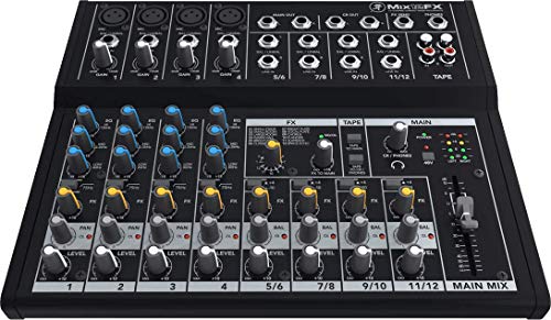 Mackie Mix12fx 12-Canais Preto, Prateado Mackie - Mesas de áudio - 12 canais, simultâneos, 4 entradas, faders