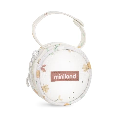 Porta-Chupetas MINILAND Paci Pocket Valencia (Multicor - 10 x 7,5 cm) Miniland - Clipes e suportes para chupetas - 10 compartimentos, bolso, tampa com alça, cordão