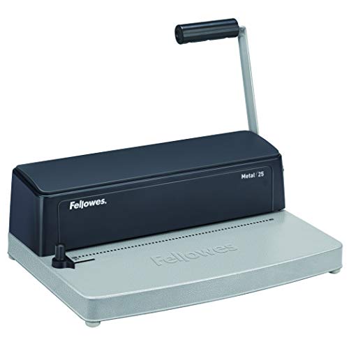 Encadernadora FELLOWES Metal 25 (A4 - Até 450 folhas) Fellowes - Máquinas de encadernação - 450 folhas, espiral metálica, base em metal, recolha dos restos