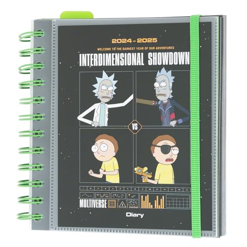 Agenda Escolar ERIK EDITORES Rick And Morty (2024/2025 - Diário - 14.8x20cm) Grupo Erik - Calendários, organizadores e planejadores - agenda, escolar, erik editores, Rick And Morty, diário