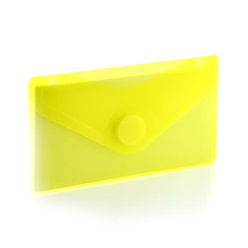 Pasta com Elástico Transparente Liso Amarelo 10 Unidades Fraga Import - Pastas de arquivo - amarelo, transparente, polipropileno, 10 unidades