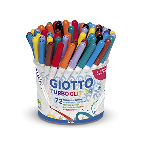Canetas de Feltro GIOTTO Glitter (Multicor) Fila - Marcadores - caneta, feltro, glitter, multicor