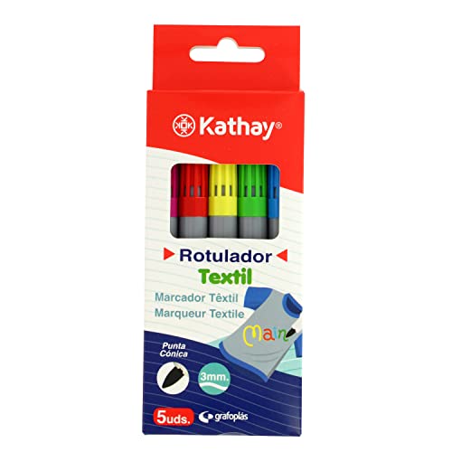 Marcador de Tecido KATHAY Permanent Color Grafoplas del Noroeste,S.A. - Marcadores e marcadores de texto - cores vivas, pico cónico, tecidos variados