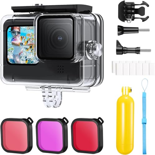 Capa para Action Cam K&F Concept Waterproof Case with Filter Shenzhen Zhuoer Photograph - Peças e acessórios para câmeras - estuche rígido, GoPro, preto, plástico, policarbonato