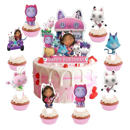 Copo de Creme HAPPY BIRTHDAY 25 Cake Topper Gugatad - Materiais de decoração de bolos - copo, creme, happy birthday, cake topper