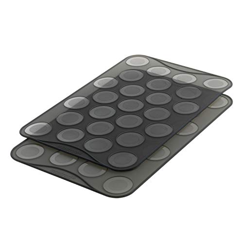 Conjunto de 2 Tapetes para Macarons MASTRAD F45514 Mastrad - Tapetes e forros de cozimento - 2 tapetes, silicone, flexíveis, macarons