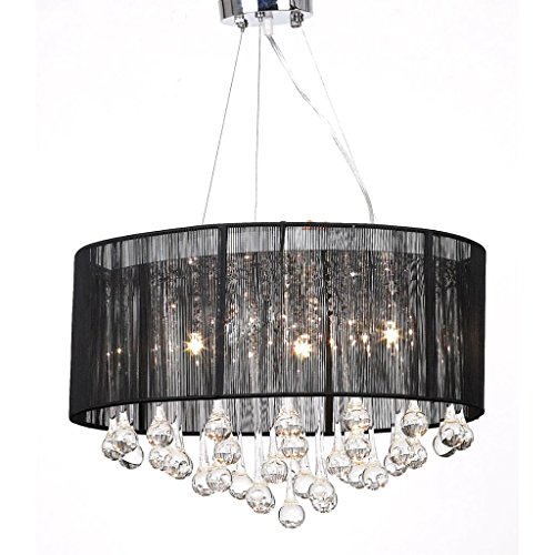 Lâmpada de Aranha com 85 Cristais VidaXL | Preto vidaXL - Luminárias Decorativas - 85 cristais, preto