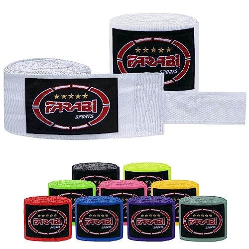 Faixa de Boxe FARABI SPORTS (Preto e Vermelho) Farabi Sports - Equipamento de proteção para boxe e artes marciais - preto, vermelho, poliéster, 250 cm