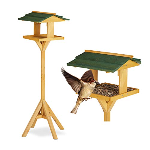 Comedouro para Pássaros Relaxdays 117 Cm Madeira de Carvalho Relaxdays - Casas para pássaros - 117 cm, madeira de carvalho