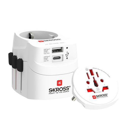 Adaptador de Viagem SKROSS 1.302472 (Branco) SKROSS - Conversores e adaptadores de viagem - adaptador, viagem, branco