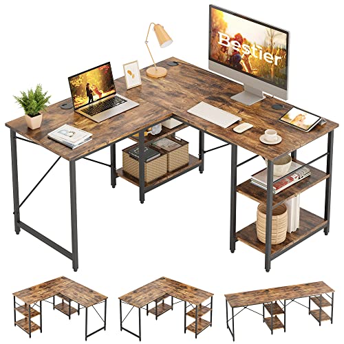 Secretária BESTIER em Forma de L (Branco - 220x80x74cm) CZ - Mesas - branco, 220x80x74cm