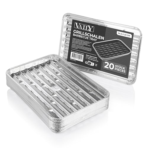 Conjunto de Bandejas de Alumínio para Churrasco VAILY Olsen Store GmbH - Móveis de exterior - alumínio, 3 peças, grelha de carvão, grelha de gás