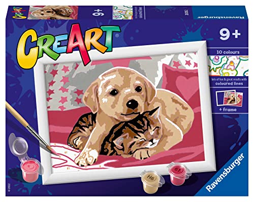 Pintar por Números: Perros Sobre La Manta RAVENSBURGER Ravensburger - Materiais de arte e artesanato - pintura, números, perros, manta
