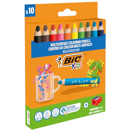 Lápis Cor Bic Kids Multi Superfície Triangulares BIC - Lápis - superfície, triangulares, saca-pé