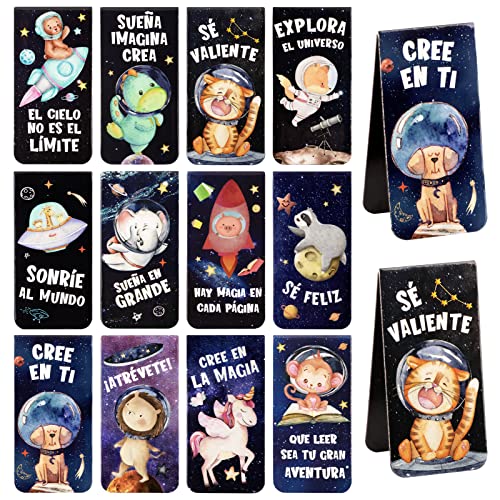 Marcador Magnético PLANETA DE LIBROS 12 Unidades COLOFALLA - Marcadores de página - conjunto, 12 unidades, frases inspiradoras, design especial