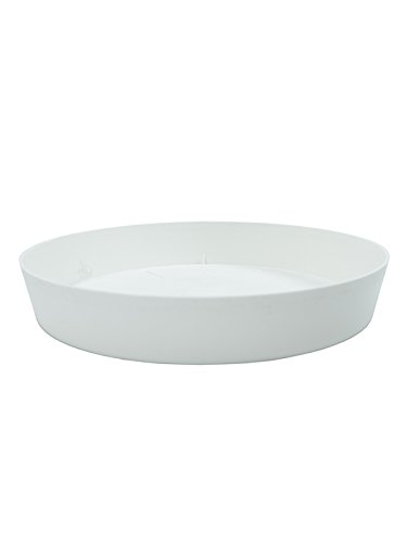 Suporte para Vasos SOUCOUPLE PLATEAU Blanc (Branco - Aço Inoxidável) Plastiken - Pratos e bandejas para vasos de jardim - branco, aço inoxidável