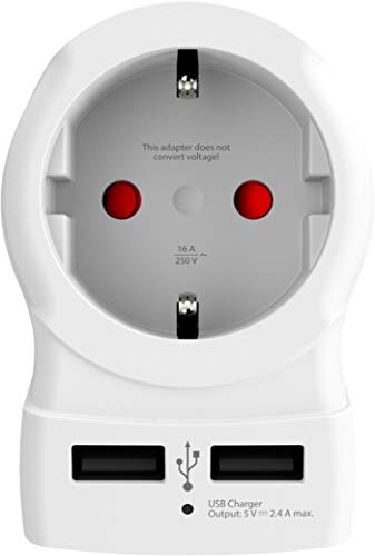 Adaptador de Viagem SKROSS Europe to US USB SKROSS - Conversores e adaptadores de viagem - adaptador, viagem, usb