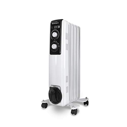 Aquecedor a Óleo ORBEGOZO RF 1000 (1000 W) Orbegozo - Aquecedores portáteis - 1000 W, preto branco, compartimento de arrumação, pega(s)